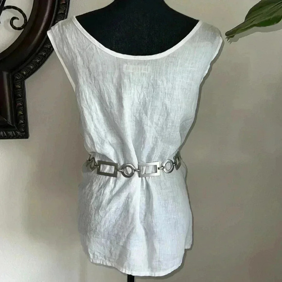 FLAX Women’s Fundamental Pullover Tank Top Tunic 100% Linen Size: Large 14-16 - Picture 15 of 16
